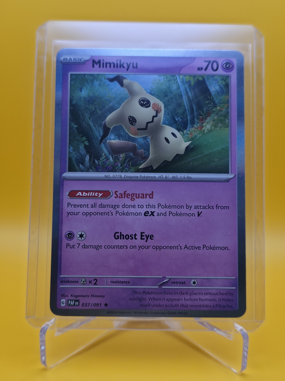 Pokémon TCG - Mimikyu - Paldean Fates - Rare - 037/091